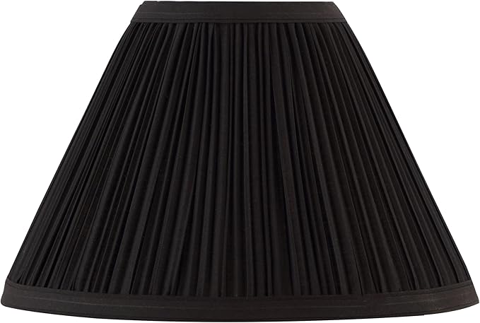 Aspen Creative 59172, Empire Uno Lamp Shade, Black, 4" Top x 10" Bottom x 7" Slant Height, Slip UNO 33mm