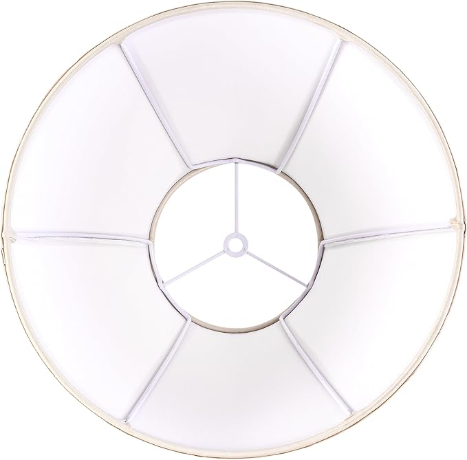 Cream Bell Lamp Shades Medium Lamp Shade 6" Top x 13" Bottom x 9.8" High(Spider) Modern Fabric Lamp Shade for Floor Lamp,Table Lamp,Bedside Lamp, Side Ribbing Replacement Lampshade by GO&SO