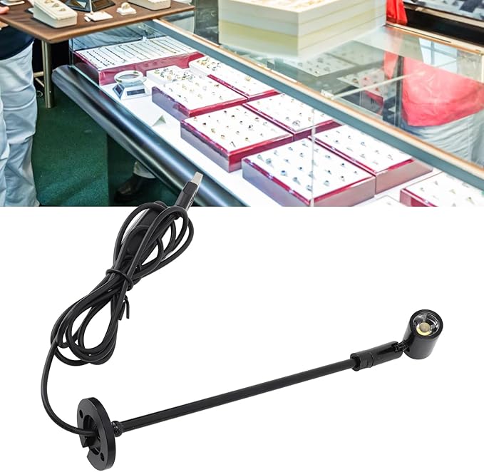 Garosa USB Powered LED Standing Cabinet Spotlight for Display, Showroom, and Gallery - Adjustable Modern Design Spotlight with Heat Dissipation, White Light