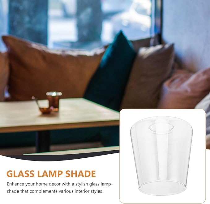 DOITOOL Cylinder Glass Lamp Shade Replacement for Sockets Clear Cylinder Glass Cover for Pendant Chandelier Wall Sconce Table Lamps Soft Glow Diffusion Compatible Lighting Accessory