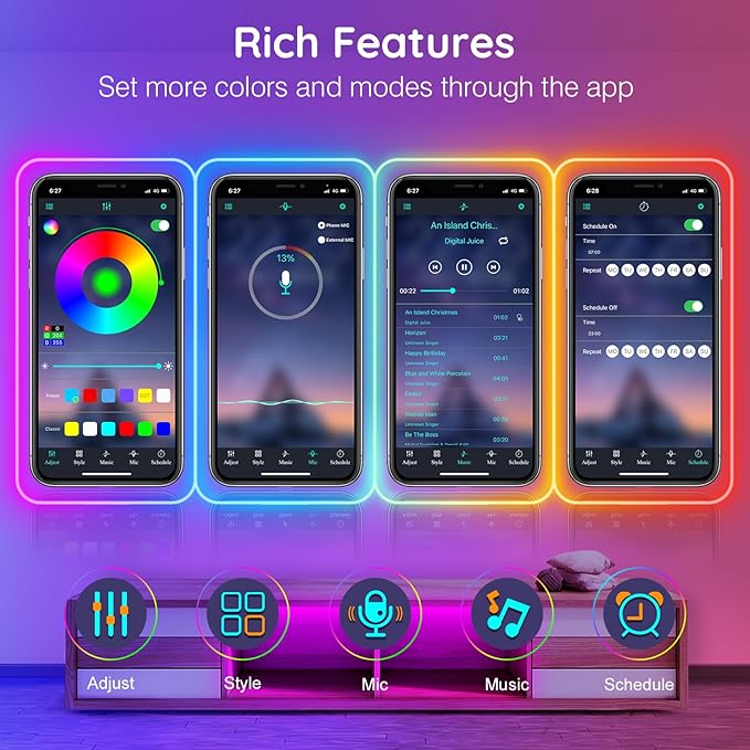 AILBTON 120FT Led Neon Rope Lights Control with App/Remote,Flexible Led Rope Light,Multiple Modes,IP65 Outdoor RGB Lights Waterproof,Music Sync Gaming Led Neon Strip Light for Bedroom Decor