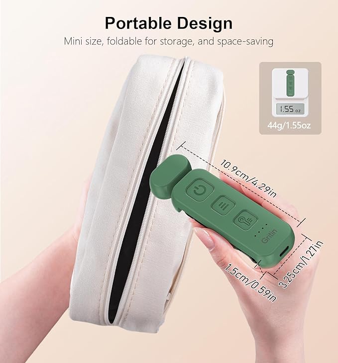 Gritin Reading Light,Book Light for Reading in Bed-Eye Caring 3 Colors, 5-Level Dimmable Brightness,Long Lasting, Compact Size Rechargeable Clip on Book Reading Light for Book Lovers-Dark Green
