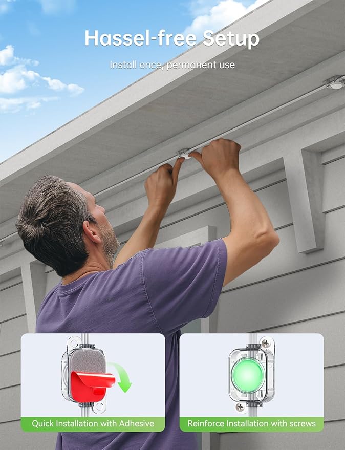 Permanent Outdoor Lights Pro, 400ft with 200 IC+RGBCW Smart Eaves Lights with App Remote Control, IP67 Waterproof Outdoor Permanen Halloween Christmas Lighting for Outside Decor, DIY Scene