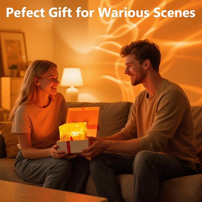 Galaxy Projector for Bedroom with Northern Lights Effect - 16 Color Changing Dimmable Mood Light with Dynamic Ripple, Remote Control, Night Light Projector for Kids Teens Adults Room Decor Gift