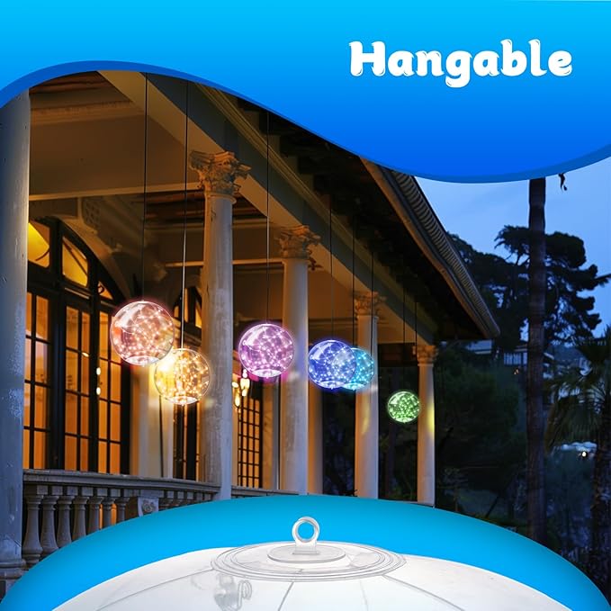 Solar Pool Lights Floating,Waterproof Magic LED Pool Decor with 7 Color Changing, Auto On/Off at Night,No Batteries Needed, Rechargeable for Outdoor Pools, Hot Tubs, Garden & Party Decor [2 Pack]