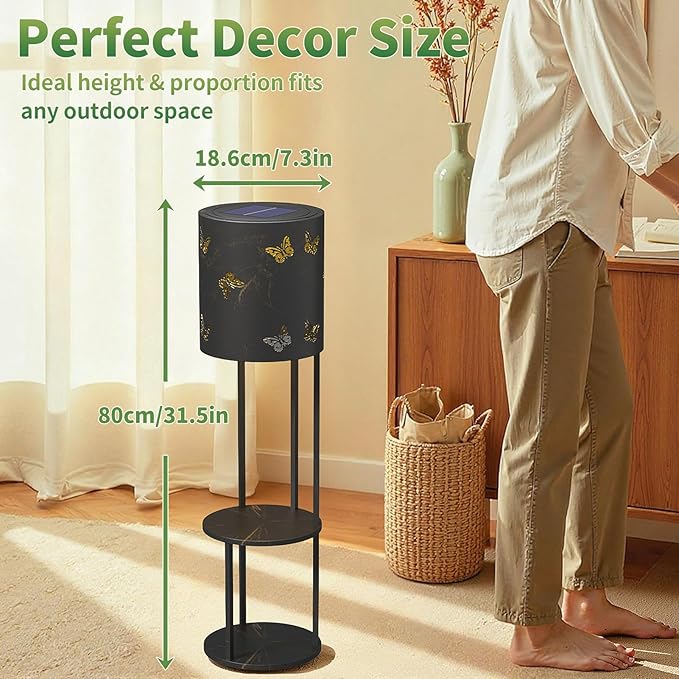 Solar Garden Plant Lights: Outdoor Waterproof Decorative Lamp with Flower Stand, Solar-Powered Yard Patio Outside Floor Decoration Lantern with Butterfly Pattern for Festival Decor