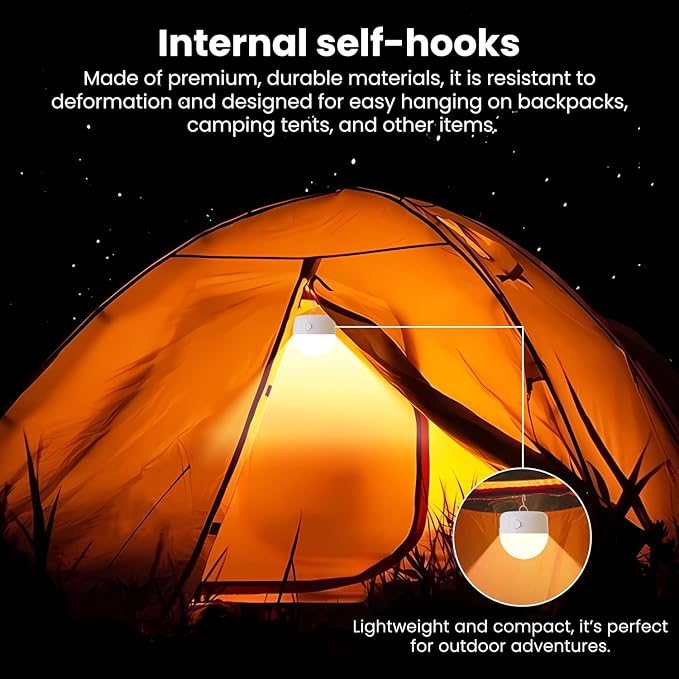 2Packs E12 Rechargeable Magnetic Light Bulbs with Remote and Hook, 10W 900LM Battery operated Emergency LED Bulb 3500mAh, Portable Large Camping Tent Lamp for Home, Hurricane, Power Outage & Outdoor