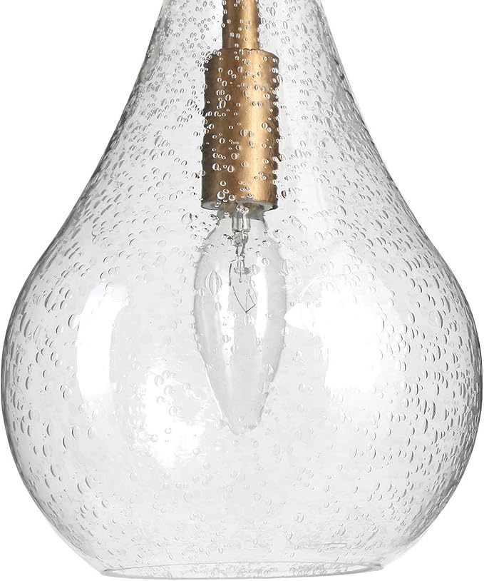 KSANA Gold Glass Pendant Lighting for Kitchen Island, Bedroom, Dining Room, Entryway, Sink, Breakfast Nook