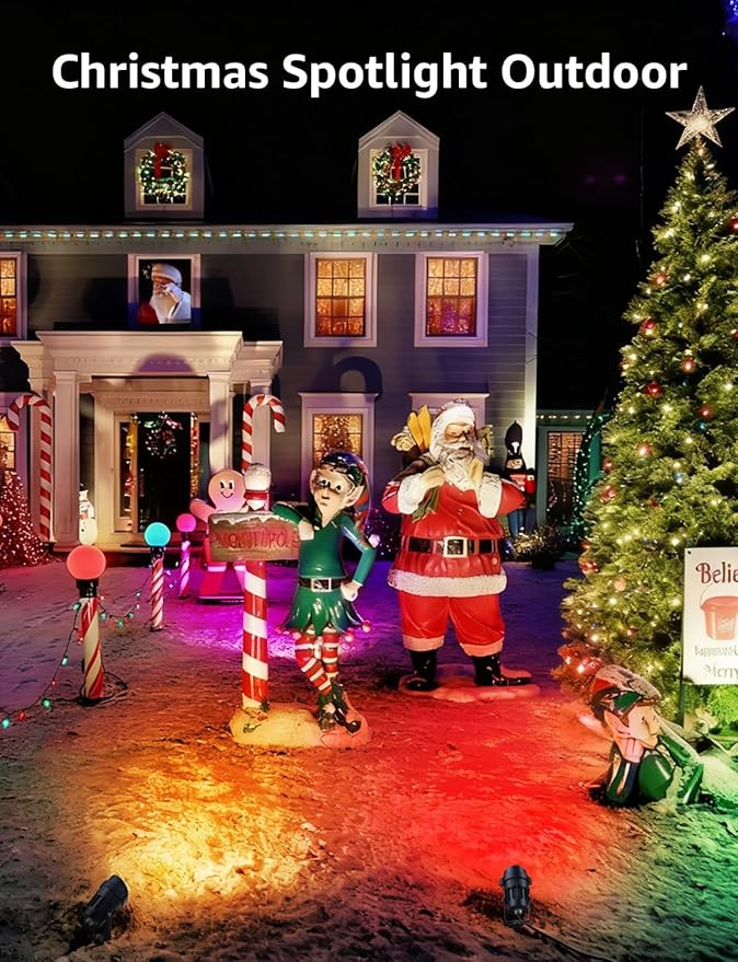 SUNVIE RGB Halloween Low Voltage Landscape Lights Color Changing 12W LED Landscape Lighting Outdoor Waterproof Remote Control for Garden Pathway Christmas Decorative Lighting, 12 Pack with Connector
