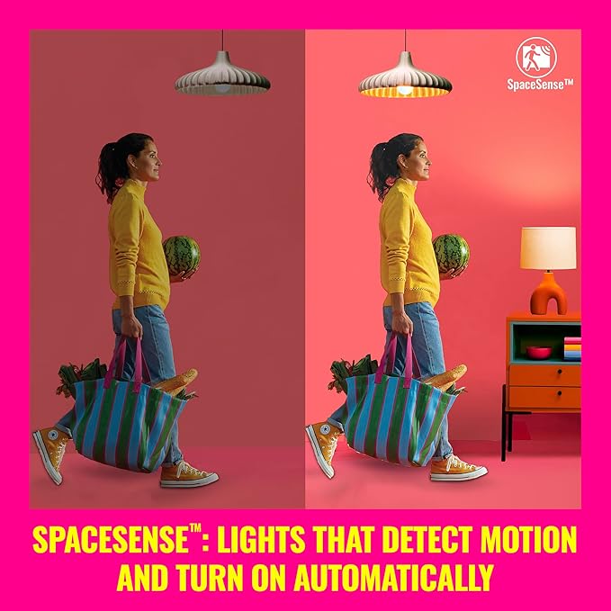 WiZ Connected LED Smart Light Bulbs, Sunset to Sunrise Automation + Motion Detection + Control with Voice or App, Full Color A19 60W 800LM E26 Indoor, Matter Compatible - 1 Pack
