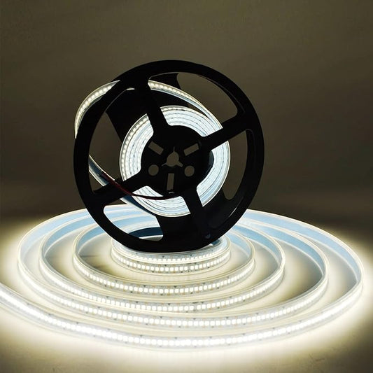 SUYOOULIN LED Strip Lights, SMD 2835 LED Strip, DC12V 1200LEDs 16.4Ft 26000LM High Density LED Light Strips Tube Waterproof IP67, 3 Times Brightness Than SMD3528 LED Strip, Natural White 4500K
