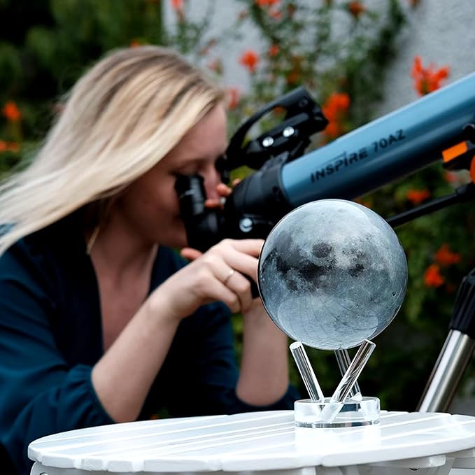 MOVA Globe - Moon Classic (4.5") | Rotating Lunar Globe Powered by Light | No Batteries Needed | Unique Desk Decor or Gift