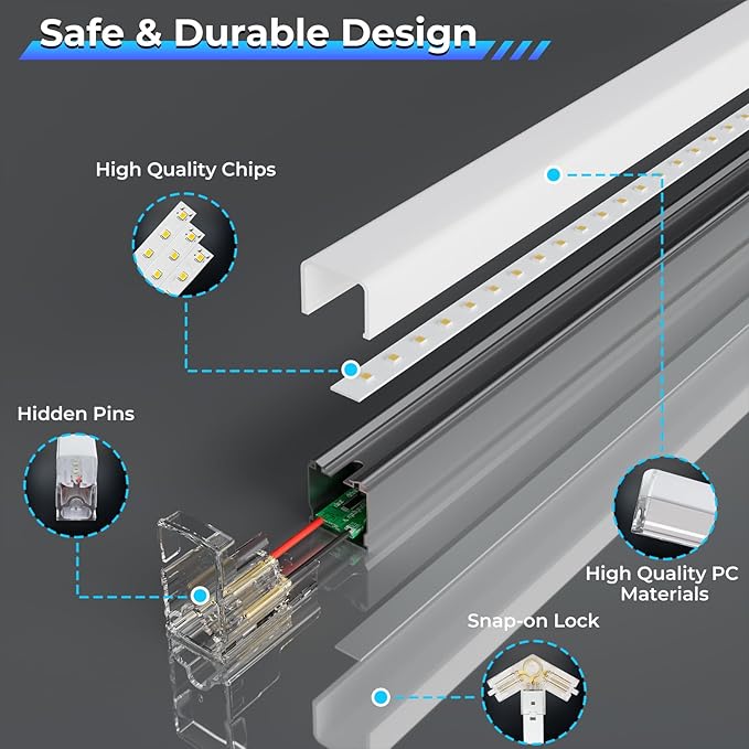 Led Garage Light-54W, 6500K 5940LM Garage Hexagon Shop Lights for Car Detailing, Workshop, Basement, Gym, Barber