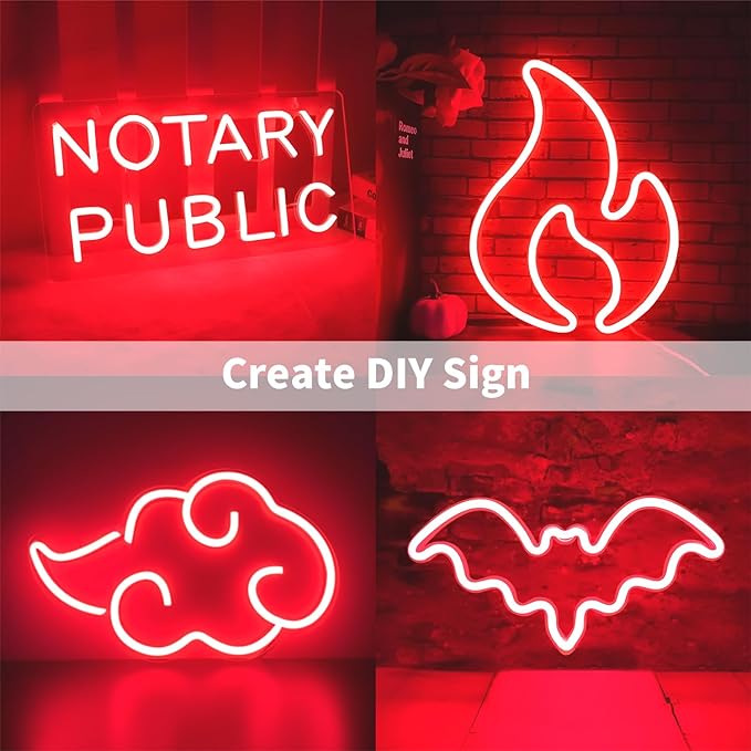 iNextStation 12V Red LED Strip Lights 16.4FT, Flexible Silicone Neon Rope Light, Waterproof, Cuttable, Dimmable & Linkable, for Cabinet, Ceiling, Wall, Bedroom, Kitchen, Garage (No Adapter)