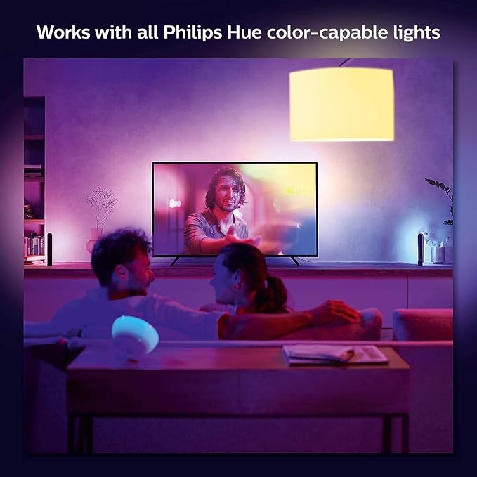 Philips Hue Play Gradient 65" Smart TV Light Strip,Flowing Color-Changing LED Strip Lights,Multicolor TV Backlight Sync with Music&Gaming,Requires Bridge&Sync Box,Control with App&Voice,(Pack of 2)