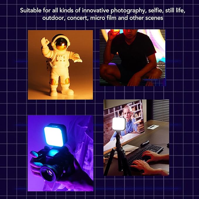 Pocket RGB Mini Fill Light, Double Sided Magnetic Portable Beauty Photography Light
