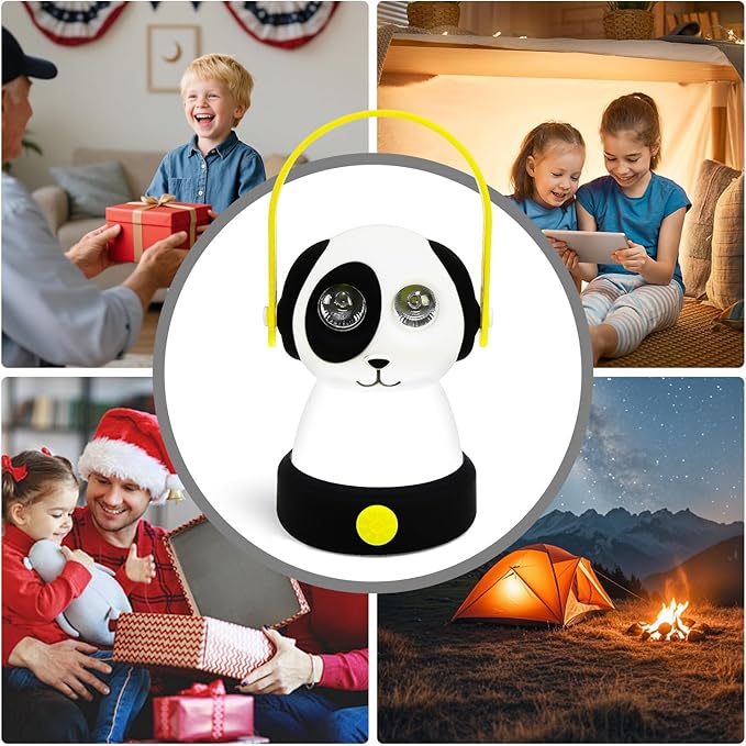 Outdoor Kids Camping Lanterns, Battery Powered Night Light for Kids, Lightweight LED Equipment, Toys Girls Boy Birthday Christmas Gift Ages 6 7 8 9 10 11 12+(Dog Style, Battery NOT Included)