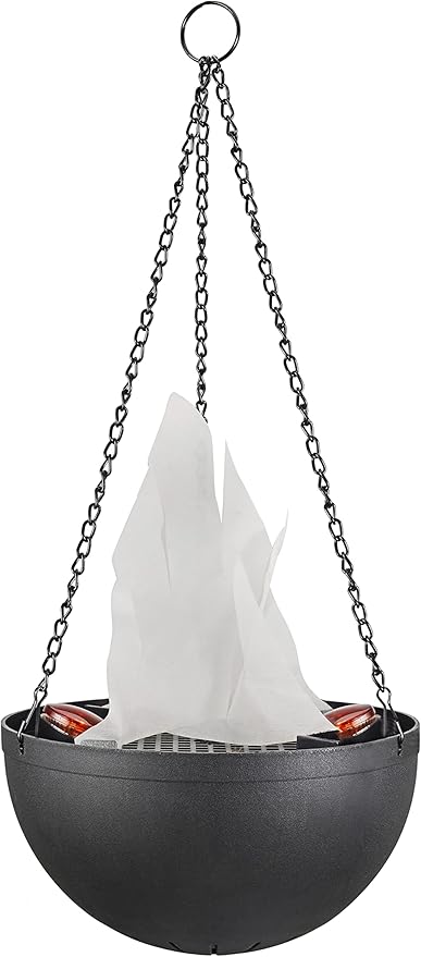 Aspen Creative 61168-02-1, Hanging Fire Flame Light Prop for Halloween, Christmas and Party Decor Black