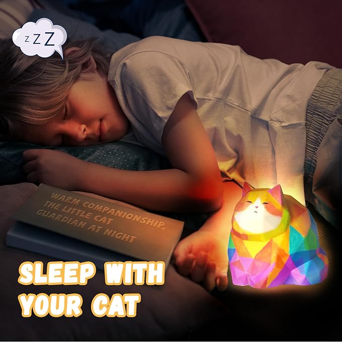 Paint Your Own Cat Lamp Kit, Arts and Crafts for Kids Ages 8-12, Arts and Crafts for Kids 4-6, DIY Fat Cat Night Light Gifts for Girls, Art Supplies for Teens Girls Boys Birthday Ages 3 4 5 6 7 8 9+