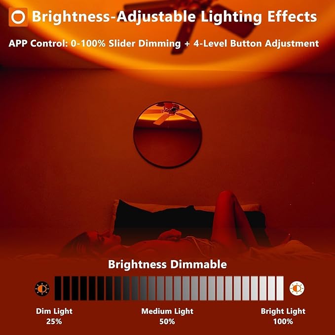 Sunset Lamp with USB Port - 360° Rotatable Multicolor Sunset Light Projector, Great for Room/Bedroom Decor, Photography, Party, TikTok Live | Halloween & Gifts