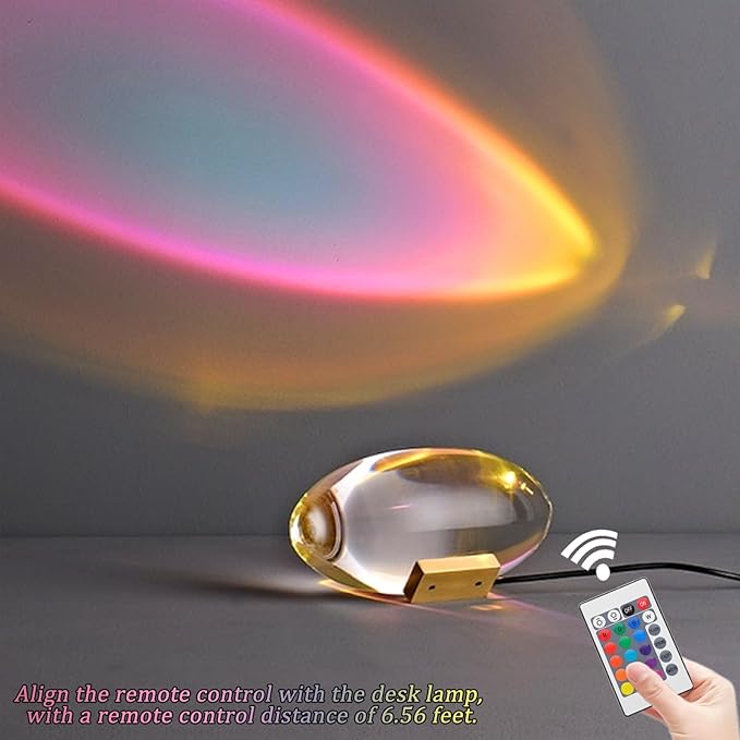 1pcs Crystal Lamp with 16 Colors, Small LED Table Lamp, Aura Night Light for Bedroom Living Room Party Home Decor