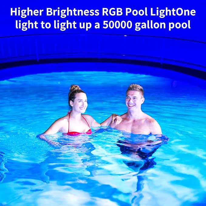 MORSEN LED Pool Lights for Inground Pool, Pool Light Bulb 120V Remote Control Color Changing Underwater Swimming Light, E26 E27 Replacement Bulb, Blue