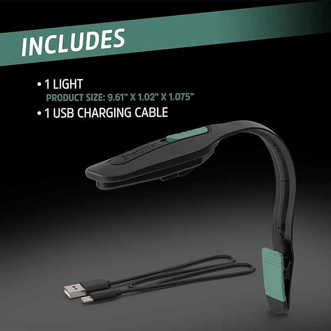 Energizer Flex-R LED Rechargeable Book Lights for Reading at Night, Reading Light with Warm LED Color, Long-Lasting and Lightweight Reading Lamp