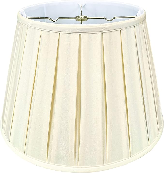 Royal Designs, Inc. Empire English Pleat Lamp Shade, BSO-724-18EG, 11 x 18 x 12, Eggshell