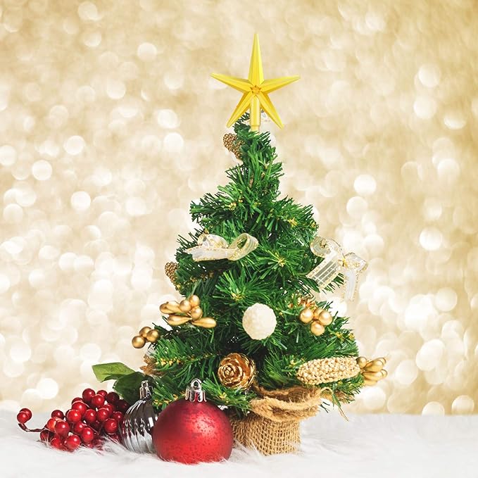 WILLBOND 30 Pieces Ceramic Christmas Tree Replacement Lights Ornaments Ceramic Christmas Stars Tree Topper Plastic Star Replacement Light Decorations, 3 Colors