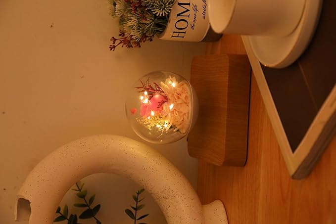 Magnetic Levitating Flower, Forever Flowers Real Eternal Roses, Levitation LED Light Bulb Lamp Floating Light, Decorative Light for Kids Lover Friends