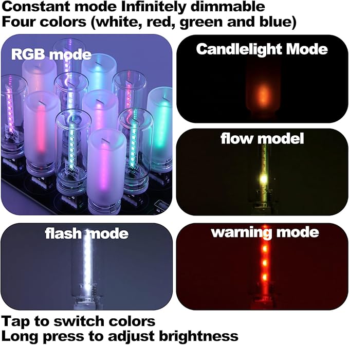 Touch Control Retro USB Night Light, Touch Adjustment Lights,Plug in USB Auto Night Light, Mini LED Bulb for Car, Camping, Gift, Party, Holiday Decoration, Bedroom, Desktop (905, 903)