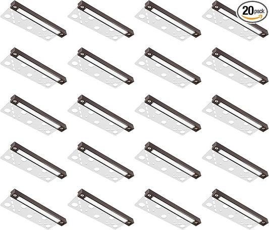 GKOLED 20Pack 6.8 Inches Hardscape Lights, Low Voltage Retaining Wall Lighting with Frosted Lens, 12V AC/DC Paver Light with 1.5W 2700K LED Chips, Outdoor Landscape Step Lights, Die-cast Aluminum