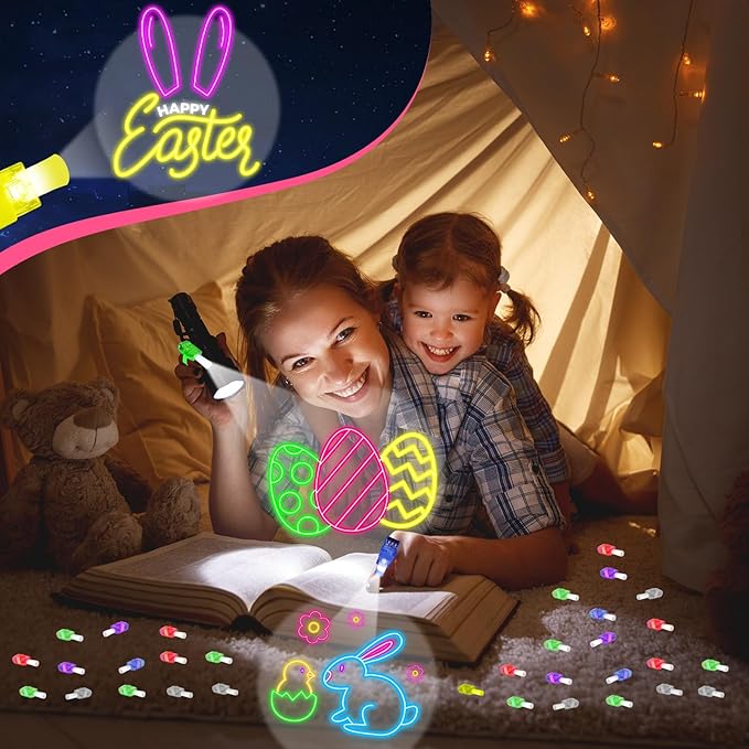 36Pcs Easter LED Finger Lights Bunny Egg Party Favors Glow in the Dark Light Up Finger Lights Themed s Bulk for Birthday Party Goodie Bag Stuffer Birthday Gifts Prize