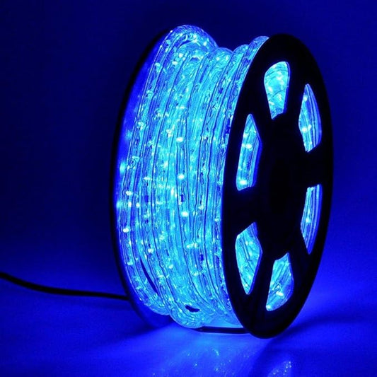 50ft 360 LED Waterproof Rope Lights, 110V Connectable Indoor Outdoor Blue Rope Lights for Outside, Deck, Patio, Pool, Camping, Bedroom Decor, Landscape Lighting and More (Blue)