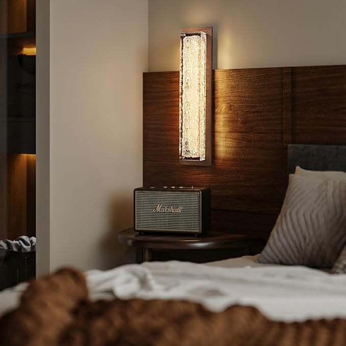 Modern LED Wall Sconces,Bathroom Sconces Wall Lighting with Clear Resin Lampshade,Modern Sconces Wall Light Bathroom Light Fixtures Vanity Light for Bedroom Bedside Hallway Living Room Bathroom