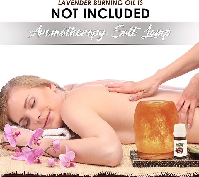 Himalayan Glow Natural Aroma Therapy Hand Carved Crystal Salt Lamp with Neem Wooden Base, Salt Lamp LED Bulb, (ETL Certified)