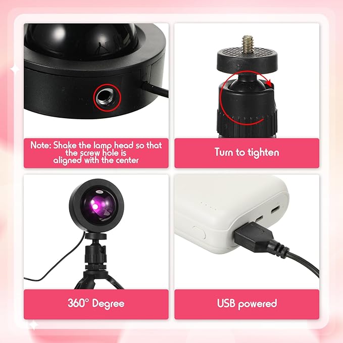 Heart Shaped Projection Lamp with 1000 Rose Petals Valentine's Day Sign Novelty Indoor Lamps USB Powered Romantic Night Light for Him Room Decorations Marry Me Proposal Weddings (Pink)