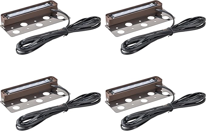 Low Voltage LED Step Lights 4 Pack, 7 Inch Landscape Lighting for Deck, Stairs & Pathway, 5CCT Adjustable 2700K-6500K, Waterproof Outdoor Retaining Wall & Paver Lights, 12V 4.5W