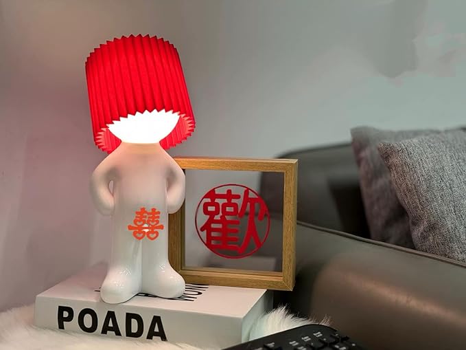 Bedside Night Light, Shy man lamp，Birthday Christmas G-ifts for Men Women Boyfriend Girlfriend, Funny Anniversary Gag Gifts, White Elephant Gifts for Adults,Anniversary Funny Gag Gifts