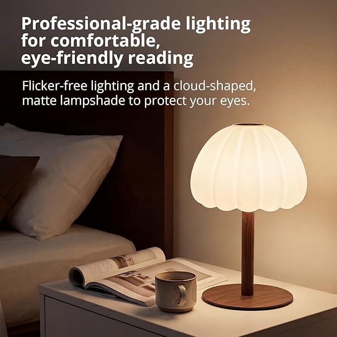 Hifree Rechargeable Waterproof Shower Lamp, IP65 Cordless Touch Dimmable Small Light for Inside Shower, 4500mAh Battery Operated Color Changing Water Proof Table Lamp for Bathroom, Bedroom, Outdoor