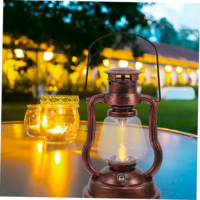DOITOOL 1pc Creative Retro Kerosene Lamp Rechargeable Household Night Light for Home Decor Vintage Style Lantern for Festivals and Events for Ambient Lighting Setting