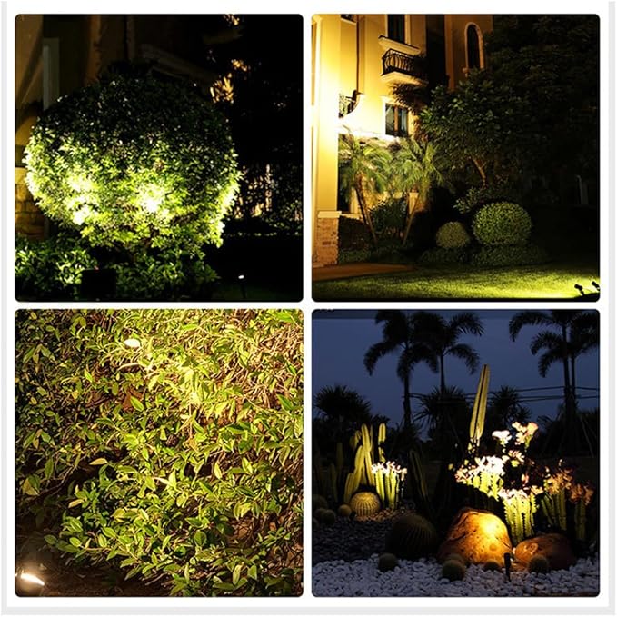 ibasenice Solar Lawn Lamp LED Lighting Tool Warm Light 3000k Waterproof In-ground Landscape Light Garden Decorative Outdoor Ground Plug for Patio Lawn