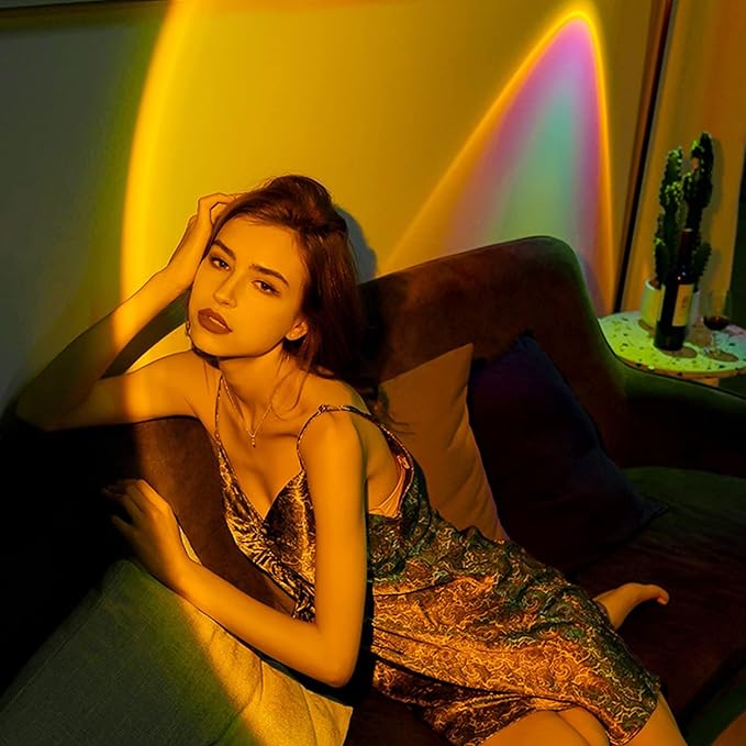 CORATED Sunset Lamp, 16 Colors Sunset Projection Lamp with Remote Control, Multiple Colors Projector Light Dimmable Sun Lamp for Photography, Selfie, Home and Bedroom Decor