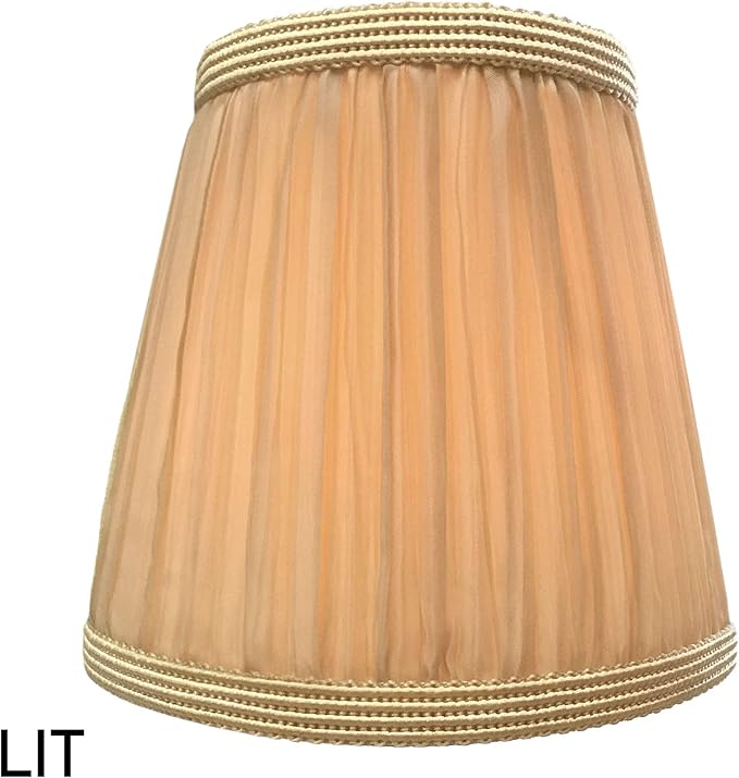 Royal Designs, Inc. Designer Mushroom Pleat Empire Chandelier Shade CS-1054-5AGL, Antique Gold, 3 x 5 x 4.5