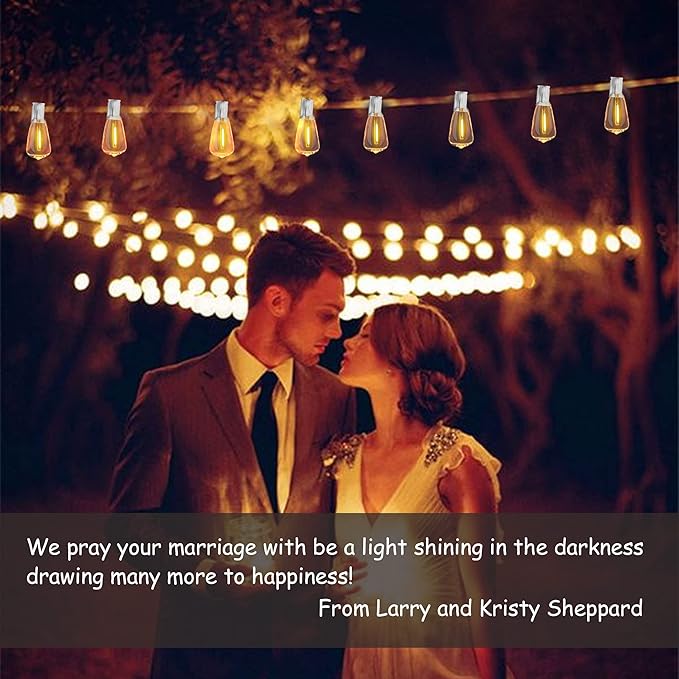 Outdoor String Lights 200FT Waterproof,Patio String Lights for Outside with Shatterproof 104 Edison LED Bulbs,Vintage Dimmable Hanging Lights for Christmas,Wedding,2 Pack × 100FT White Cable
