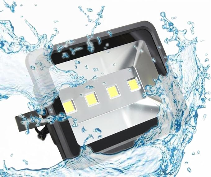 Jiuding LED Outdoor Floodlight 200W Super Bright 6000K Waterproof LED Safety Light Daylight White Light Equivalent to 1000W Halogen lamp for Home Decoration Lighting