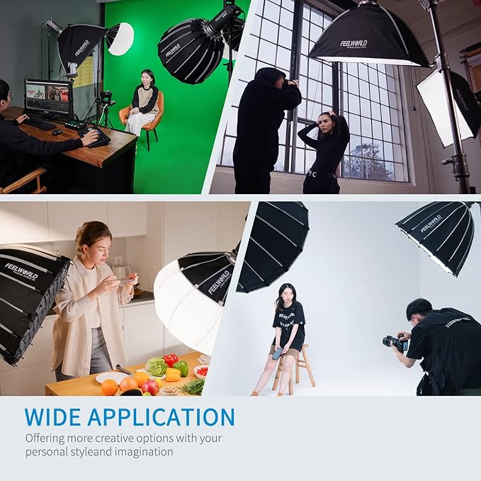 FEELWORLD FL125D 125W Video Studio Light with 5600K Daylight Continuous Lighting CRI96+ TLCI97+ 48500lux@1m for Film, Live Streaming, Photography, Videography, Wedding, Interview