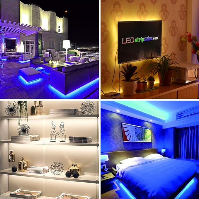 USB LED Strip Lights 13.2ft, USB Powered LED Light with 24-Keys Remote Controller Waterproof RGB Flexible Color Changing LED Strip Light for TV Backlights, Bedroom, Desk, PC, Camping & Home Decoration