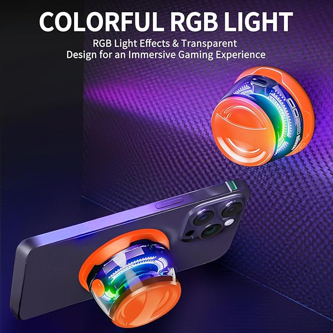 G200 Magnetic Bluetooth Speaker, Multifunctional Portable Mini Speakers with RGB Light, 3D Surround Sound, 7H Playtime, Phone Stand for iPhone Android, Gifts for Teens, Orange