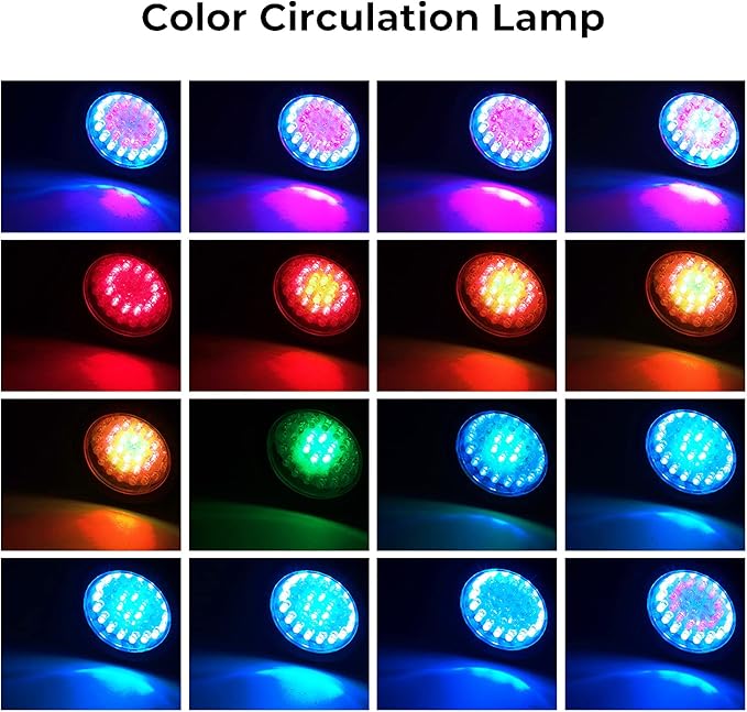 Pond Lights, Color Changing Spotlight Underwater Colored LED Fountain Lights, Outdoor Landscape Spot Light RGB IP68 Waterproof Submersible Dimmable for Garden Yard Lawn Halloween (8 Lights)